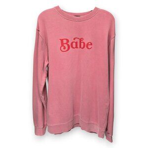 HATCH Maternity Babe Sweatshirt Faded Pink Retro 1980s Vibe Size 2 US Medium